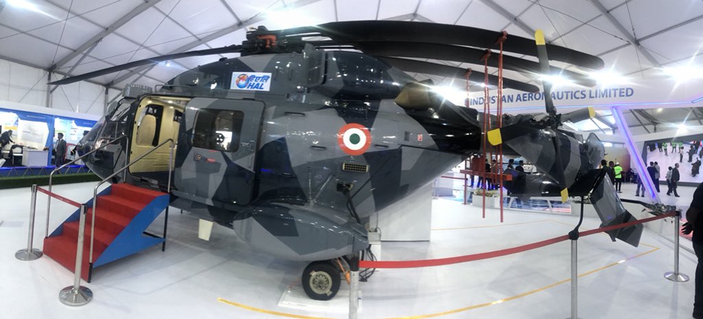 A Dhruv mock-up with foldable tail boom